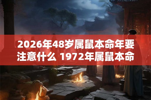 2026年48岁属鼠本命年要注意什么 1972年属鼠本命年运势
