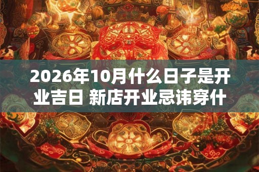 2026年10月什么日子是开业吉日 新店开业忌讳穿什么衣服