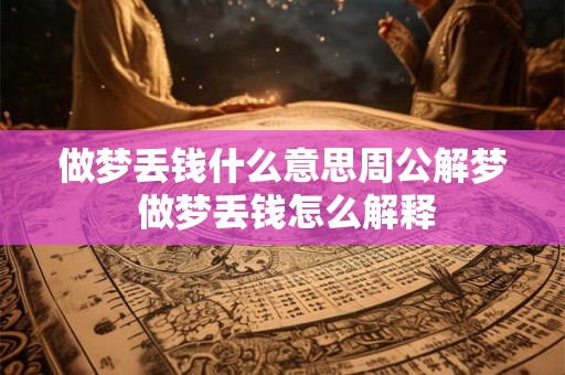 做梦丢钱什么意思周公解梦 做梦丢钱怎么解释 做梦丢钱什么意思周公解梦 做梦丢钱怎么解释