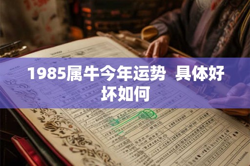 1985属牛今年运势  具体好坏如何