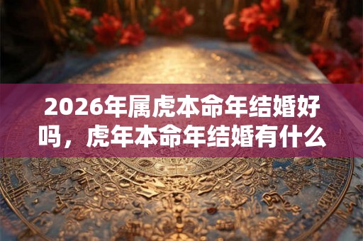 2026年属虎本命年结婚好吗，虎年本命年结婚有什么讲究