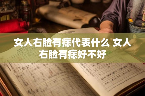 女人右脸有痣代表什么 女人右脸有痣好不好
