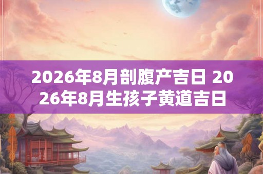 2026年8月剖腹产吉日 2026年8月生孩子黄道吉日