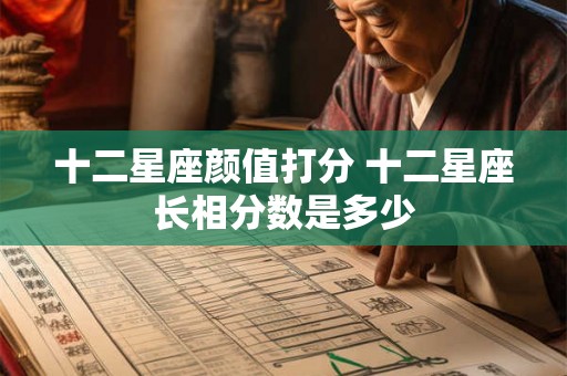 十二星座颜值打分 十二星座长相分数是多少