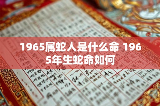 1965属蛇人是什么命 1965年生蛇命如何 1965属蛇人是什么命 1965年生蛇命如何