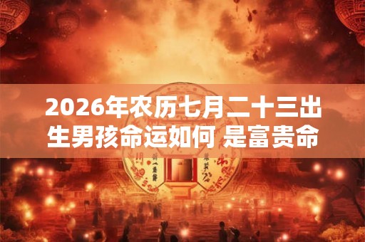 2026年农历七月二十三出生男孩命运如何 是富贵命吗