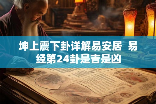 坤上震下卦详解易安居  易经第24卦是吉是凶