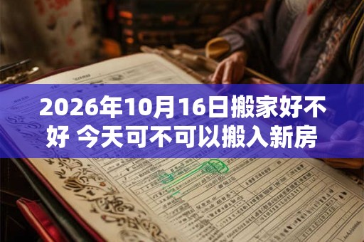 2026年10月16日搬家好不好 今天可不可以搬入新房 2026年10月16日搬家好不好 今天可不可以搬入新房