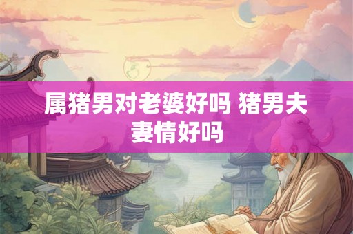 属猪男对老婆好吗 猪男夫妻情好吗