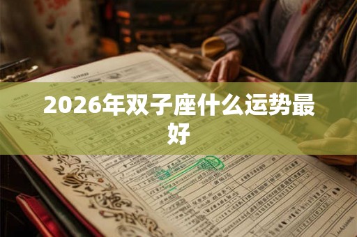 2026年双子座什么运势最好