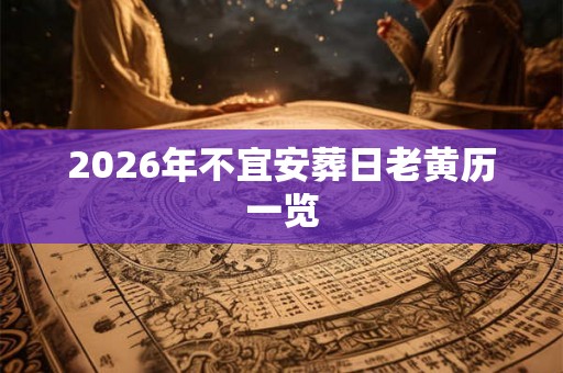 2026年不宜安葬日老黄历一览