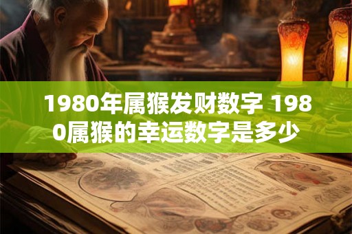 1980年属猴发财数字 1980属猴的幸运数字是多少