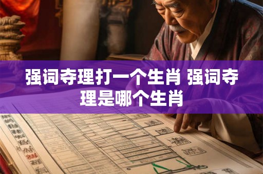 强词夺理打一个生肖 强词夺理是哪个生肖
