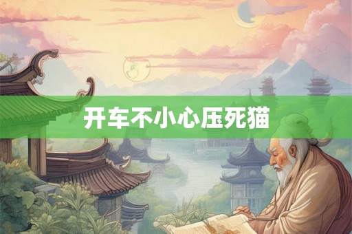 开车不小心压死猫 开车不小心压死猫