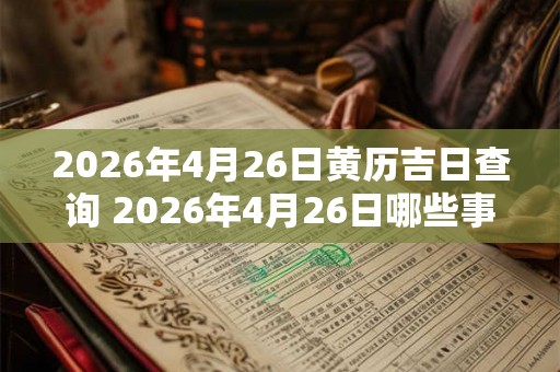 2026年4月26日黄历吉日查询 2026年4月26日哪些事宜适合进行 2026年4月26日黄历吉日查询 2026年4月26日哪些事宜适合进行