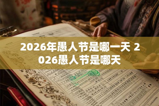 2026年愚人节是哪一天 2026愚人节是哪天