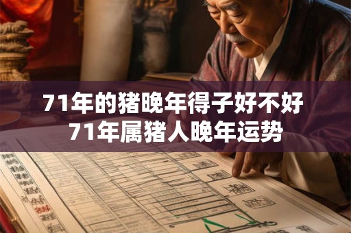 71年的猪晚年得子好不好 71年属猪人晚年运势