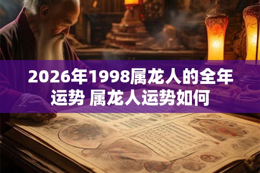 2026年1998属龙人的全年运势 属龙人运势如何