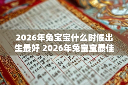 2026年兔宝宝什么时候出生最好 2026年兔宝宝最佳出生时间是什么