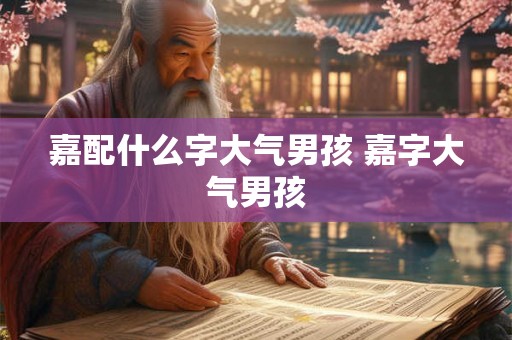 嘉配什么字大气男孩 嘉字大气男孩