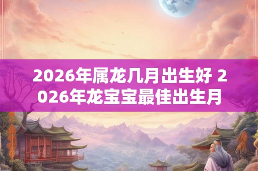 2026年属龙几月出生好 2026年龙宝宝最佳出生月