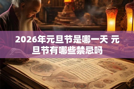 2026年元旦节是哪一天 元旦节有哪些禁忌吗