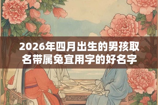 2026年四月出生的男孩取名带属兔宜用字的好名字