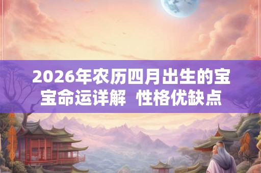 2026年农历四月出生的宝宝命运详解  性格优缺点