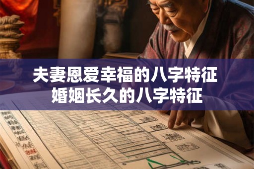 夫妻恩爱幸福的八字特征 婚姻长久的八字特征