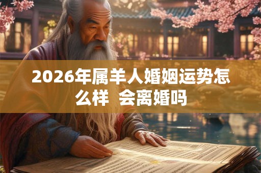 2026年属羊人婚姻运势怎么样  会离婚吗