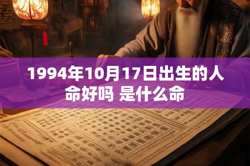 1994年10月17日出生的人命好吗 是什么命 1994年10月17日出生的人命好吗 是什么命