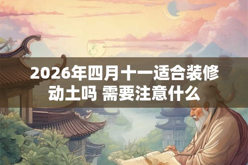 2026年四月十一适合装修动土吗 需要注意什么