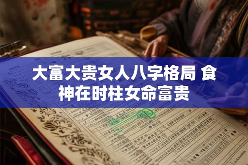 大富大贵女人八字格局 食神在时柱女命富贵