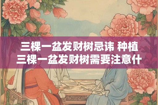 三棵一盆发财树忌讳 种植三棵一盆发财树需要注意什么