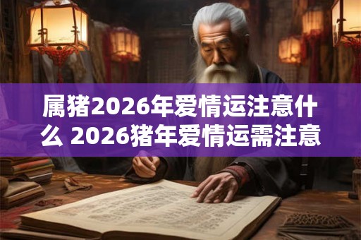 属猪2026年爱情运注意什么 2026猪年爱情运需注意啥