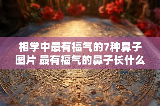 相学中最有福气的7种鼻子图片 最有福气的鼻子长什么样