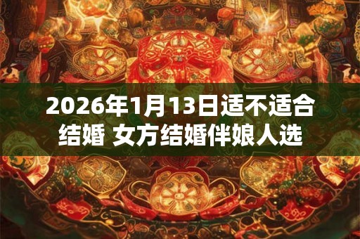 2026年1月13日适不适合结婚 女方结婚伴娘人选