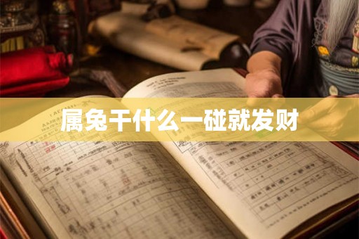 属兔干什么一碰就发财