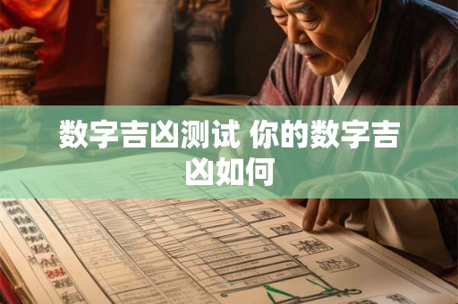 数字吉凶测试 你的数字吉凶如何