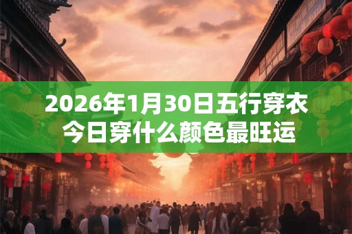 2026年1月30日五行穿衣 今日穿什么颜色最旺运 2026年1月30日五行穿衣 今日穿什么颜色最旺运