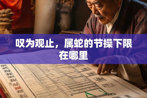 叹为观止,属蛇的节操下限在哪里 叹为观止,属蛇的节操下限在哪里