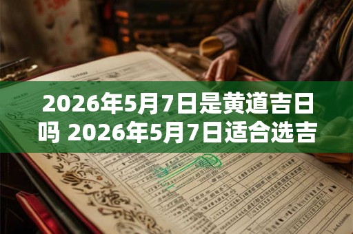 2026年5月7日是黄道吉日吗 2026年5月7日适合选吉日吗