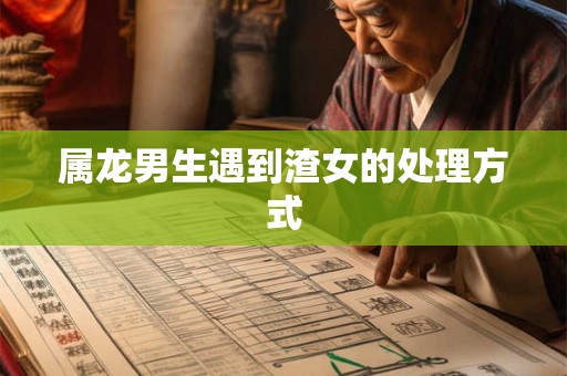 属龙男生遇到渣女的处理方式