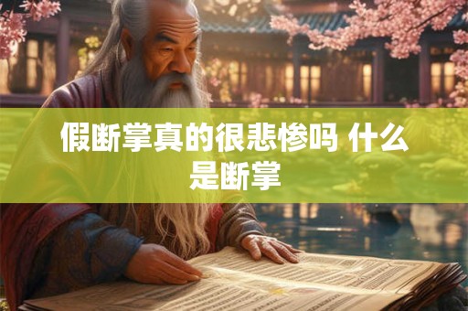 假断掌真的很悲惨吗 什么是断掌