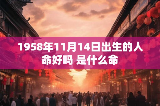 1958年11月14日出生的人命好吗 是什么命
