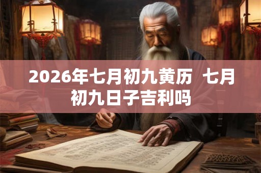 2026年七月初九黄历  七月初九日子吉利吗