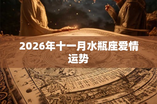 2026年十一月水瓶座爱情运势