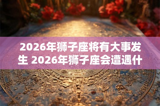 2026年狮子座将有大事发生 2026年狮子座会遭遇什么大事