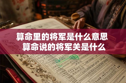 算命里的将军是什么意思  算命说的将军关是什么
