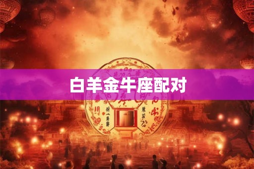 白羊金牛座配对
